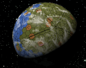 View of a relatively pleasant looking planet from space