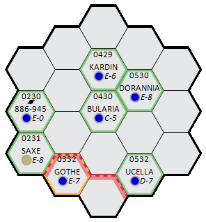 A map of the local jump map around Bularia