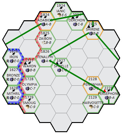 A map of the local jump map around Spirelle